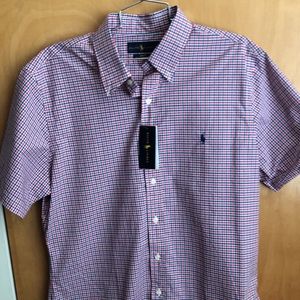 Mens L NEW with tags Ralph Lauren short sleeved dress shirt